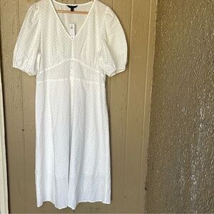 Banana Republic polka dots button front dress